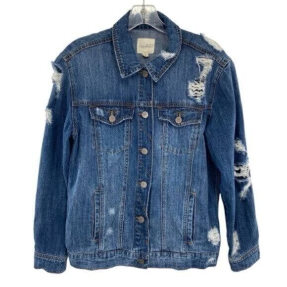 unpublished Jackets & Blazers - Unpublished Women’s Distressed Destroyed Denim Jean Jacket